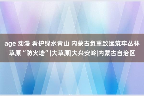age 动漫 看护绿水青山 内蒙古负重致远筑牢丛林草原“防火墙”|大草原|大兴安岭|内蒙古自治区