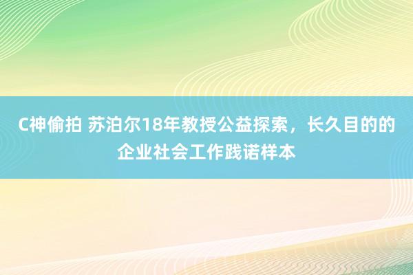 C神偷拍 苏泊尔18年教授公益探索，长久目的的企业社会工作践诺样本