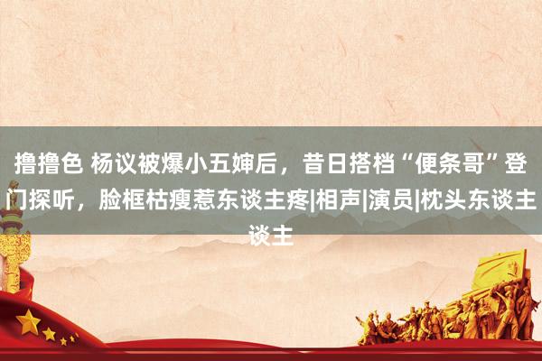 撸撸色 杨议被爆小五婶后，昔日搭档“便条哥”登门探听，脸框枯瘦惹东谈主疼|相声|演员|枕头东谈主