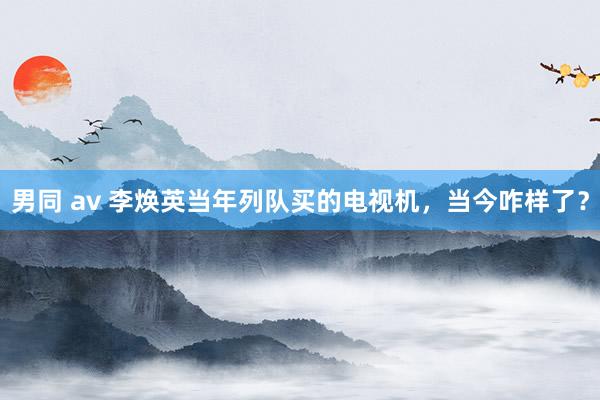 男同 av 李焕英当年列队买的电视机，当今咋样了？