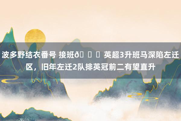 波多野结衣番号 接班😂英超3升班马深陷左迁区，旧年左迁2队排英冠前二有望直升